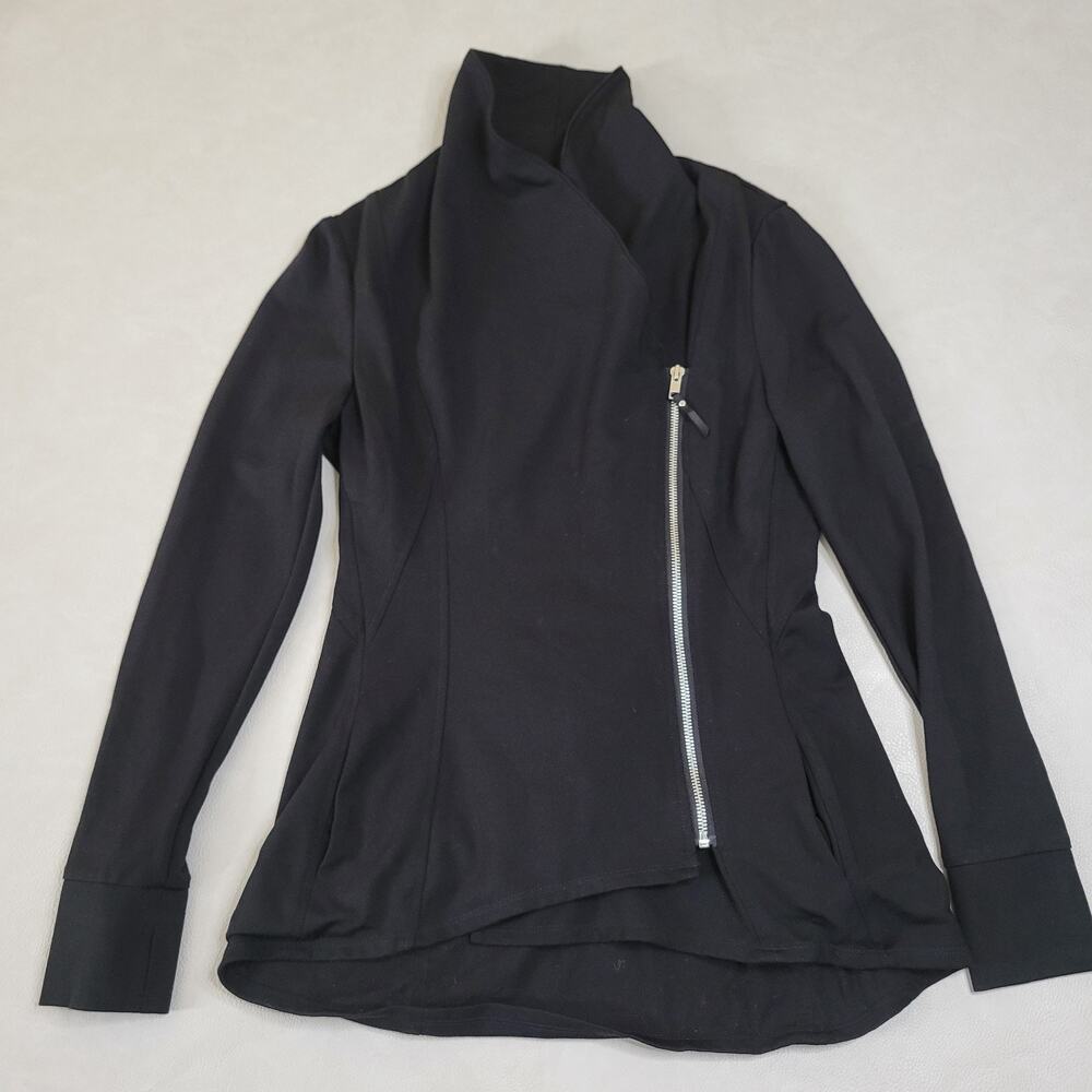 Matilda Jane Womens Just Imagine Laia Ponte Black Full Zip Jacket Size Small